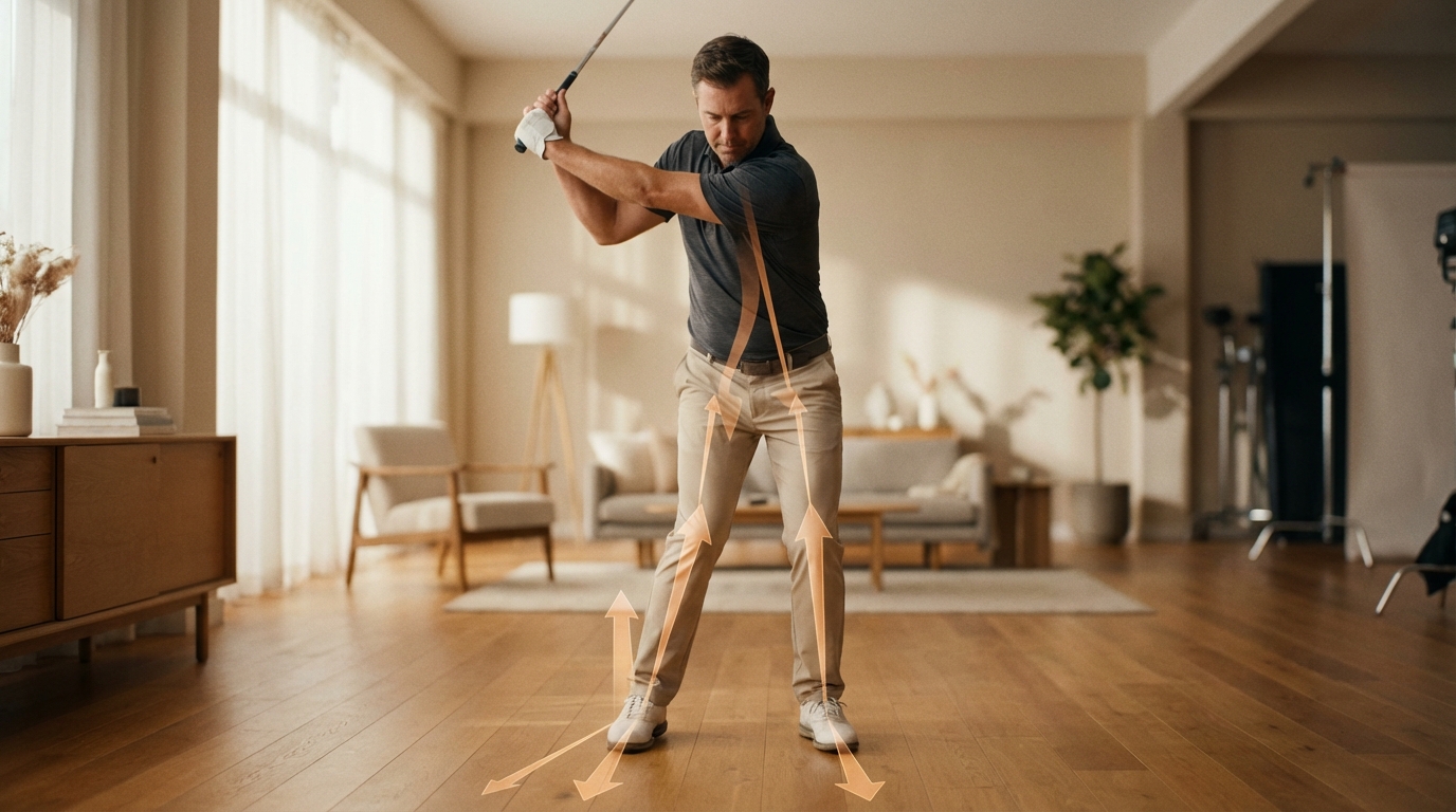 골프 스윙 시 지면에서 시작되는 에너지 전달 과정